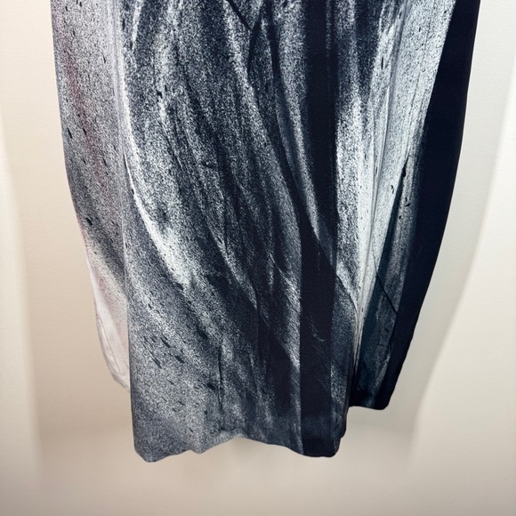 Go by Go Silk 100% Silk Black Gray Marble Print Women's Dress Size Small - Picture 5 of 15